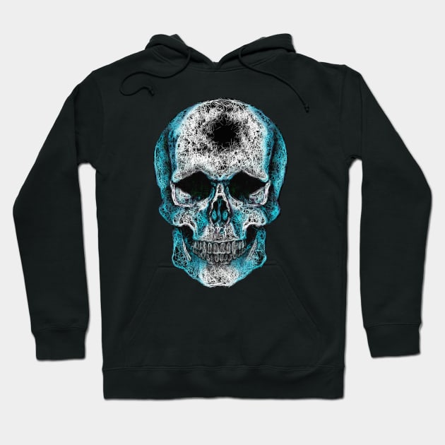 Sugar skull, Skull art Blue mask skull Hoodie by Collagedream